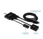 StarTech.com Hub MST de 3 Puertos DisplayPort 1.2 - Divisor Splitter DP de 3 Monitores - Adaptador DP a 2x DisplayPort 4K 30Hz 1x DisplayPort 1080 - Alimentado por USB - Windows Solamente