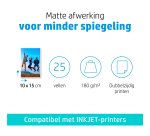 HP mat fotopapier, 180 g/m2, 10 x 15 cm (101 x 152 mm), 25 vellen