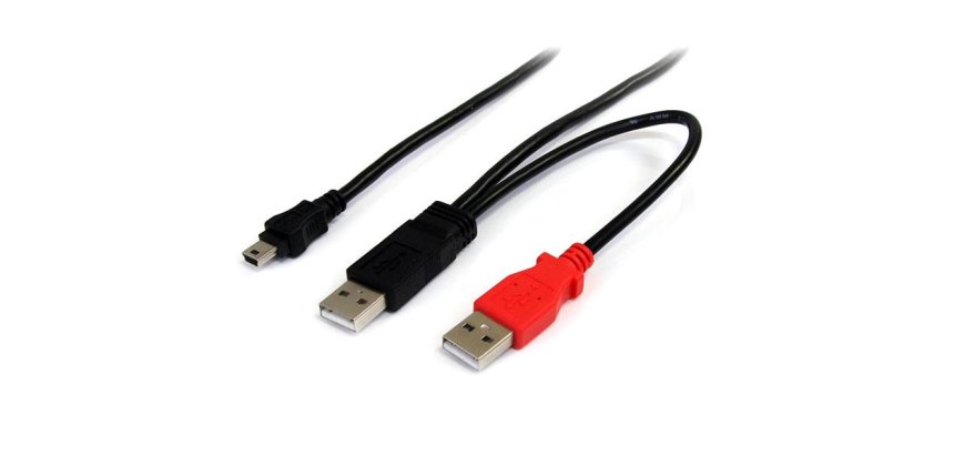 StarTech.com 6 ft USB Y Cable for External Hard Drive - USB A to mini B