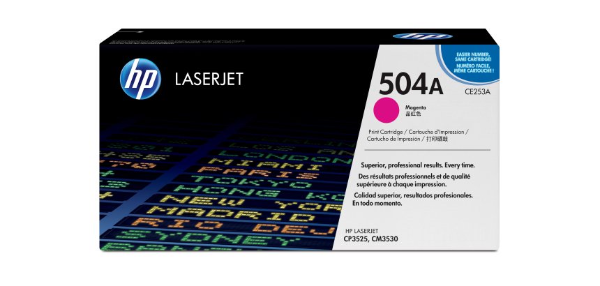 HP 504A toner LaserJet magenta authentique