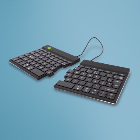 Clavier ergonomique sans fil SPLIT BREAK. Connexion Bluetooth, rechargeable. Noir