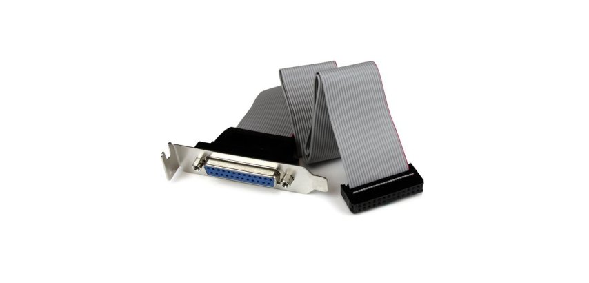 Adaptador de 40cm Header Cabezal Bracket Paralelo Perfil Bajo DB25 a IDC26 Pines Placa Base
