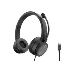 Conceptronic POLONA05BC cuffia e auricolare Cablato A Padiglione Musica e Chiamate USB tipo-C Nero