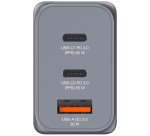 Verbatim 65 W GaN-wandoplader met drie poorten 2 x USB-C PD 65 W / 1 x USB-A QC 3.0 (EU/VK/VS)