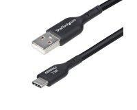 StarTech.com Cable Cargador USB-A a USB-C de 4m - Cable Adaptador USB-A a USB Tipo C - 3A - Cable de Carga y Sincronización - USB 2.0 - Recubrimiento de TPE - M/M - Negro