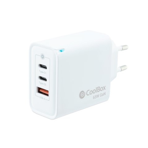 CoolBox Cargador USB 65W con tecnología GaN