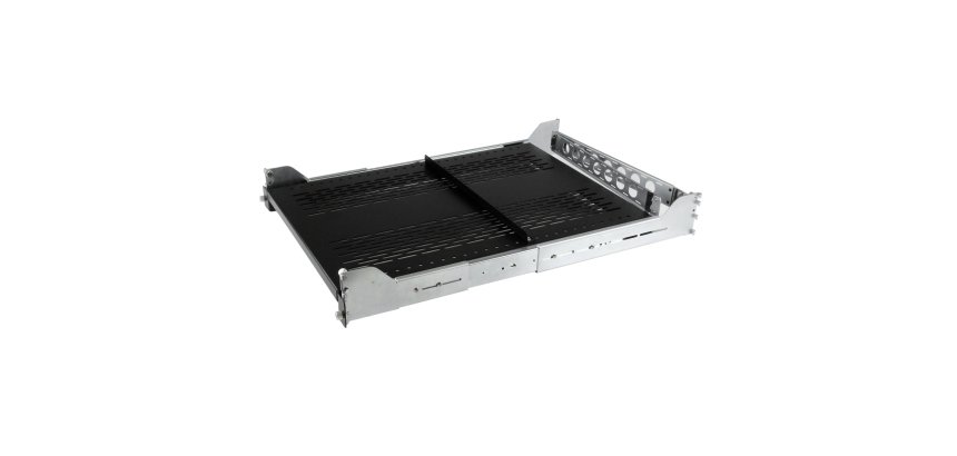 StarTech.com Étagère Coulissante 2U pour Serveur avec Bras de Gestion des Câbles - Profondeur de Montage Réglable de 27,6 à 31,6 pouces - 50kg - Étagère 19" pour Rack d'Équipement - Profondeur 24 Pouces