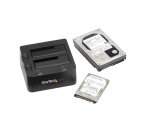 StarTech.com Docking Station de 2 Bahías USB 3.0 a SATA - Base de Acoplamiento USB de Discos Duros SSD SATA I/II/III de 2,5/3,5" - de Intercambio en Caliente - Carga Superior