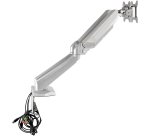 StarTech.com Bras de Bureau à Double Écrans avec USB et Audio, Support de Bureau VESA pour Écrans jusqu'à 32" (8kg), Bras Ergonomique pour Double Écrans à Mouvement Complet - Argent
