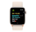 Apple Watch SE GPS 44mm Starlight Aluminium Case with Starlight Sport Loop