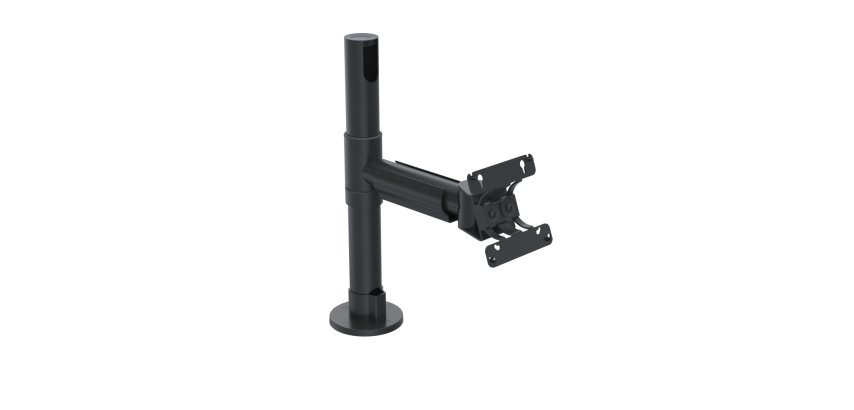 Ergonomic Solutions SpacePole POS SPV1304-02 accessoire de système de paiement en point de vente Monture POS Noir Métal 12 kg 75 x 75 mm 100 x 100 mm
