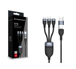 Conceptronic ETTA06B15 USB 3-in-1 PD 3.0 100W Fast Charging Cable 1.5M, 20V 5A, 480Mbps, E-Mark