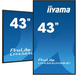iiyama LH4365UHSB-B1 Écran d'affichage dynamique En forme de kiosk 108 cm (42.5") LED Wifi 800 cd/m² 4K Ultra HD Noir Intégré dans le processeur Android 11 24/7