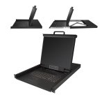 StarTech.com Console KVM à Montage Rack 8 Ports avec Câbles de 1,8m - Switch KVM Intégré avec Écran LCD 19" - Tiroir KVM LCD 1U Complet - KVM OSD - Durable 50,000 MTBF - Support USB + VGA - Clavier QWERTY