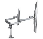 StarTech.com Support de Bureau Double Bras pour Écran - Bras pour Écran Articulé de Qualité - Écrans jusqu'à 30"(10kg) VESA - Support Écran Réglable - Rotation/Inclinaison/Pivotement - Pince/Anneau - Argenté