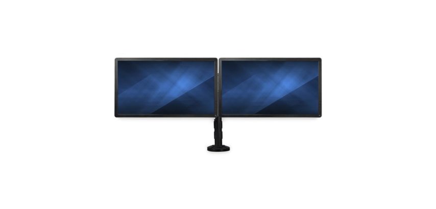 StarTech.com Braccio per Doppio Monitor a 27" (8Kg) da Scrivania - Barra Trasversale - Supporto con Morsetto