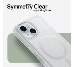 OtterBox Symmetry Series Clear pour MagSafe pour iPhone 15, Stardust (Clear Glitter)