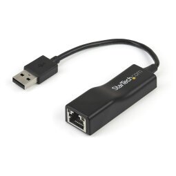 StarTech.com USB 2.0 RJ45 Fast Ethernet Adapter - Lan Nic USB Netzwerkadapter - USB 2.0 10/100 Mbit Adapter in Schwarz - Netzwerkadapter