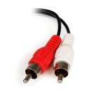 Cable Adaptador de 15cm de Audio Estéreo Mini Jack de 3,5mm Hembra a 2x RCA Macho