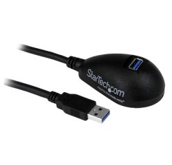 StarTech.com 1,5 m zwarte Desktop SuperSpeed USB 3.0 verlengkabel A naar A M/F