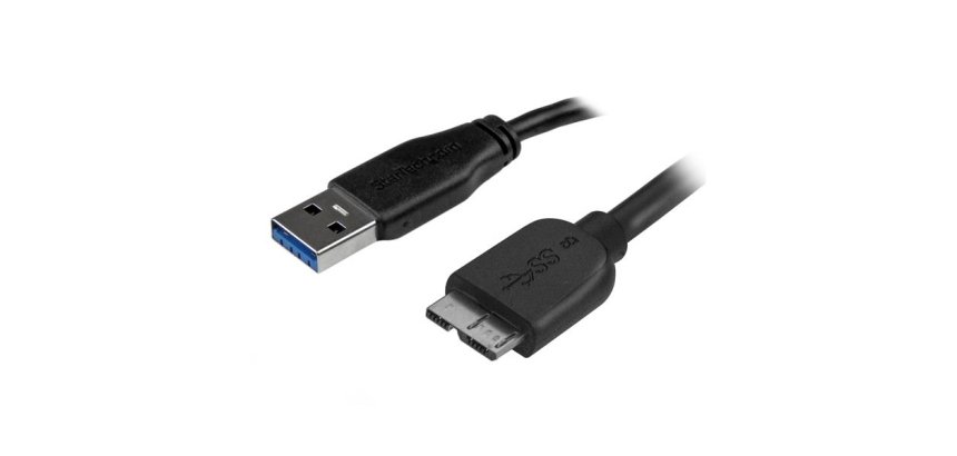 StarTech.com Câble SuperSpeed USB 3.0 slim A vers Micro B de 0,5 m - Mâle / Mâle - Noir