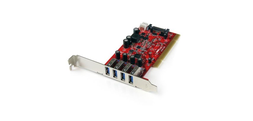 StarTech.com Scheda Pci con 4 porte USB 3.0 (5Gbps) SuperSpeed con alimentazione SATA/SP4