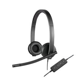 Logitech USB Headset H570e Stereo Kopfhörer Verkabelt Kopfband Büro/Callcenter Schwarz