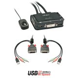 Lindy 42341 interruptor KVM Negro