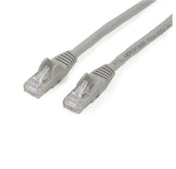 StarTech.com 2m CAT6 Ethernet Cable - Grey CAT 6 Gigabit Ethernet Wire -250MHz 100W PoE RJ45 UTP Network/Patch Cord Snagless w/Strain Relief Individually Tested