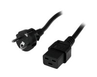 StarTech.com Cable de 2m de Alimentación de Ordenador, 16AWG, EU Schuko a C19, 16A 250V, Cable de Alimentación de Repuesto, Impresora, para Fuente de Alimentación, Cable para Europa, UL
