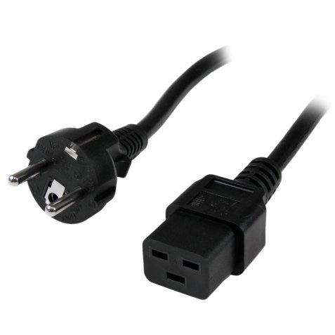 StarTech.com Cable de 2m de Alimentación de Ordenador, 16AWG, EU Schuko a C19, 16A 250V, Cable de Alimentación de Repuesto, Impresora, para Fuente de Alimentación, Cable para Europa, UL