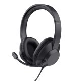 Trust Ayda Max Casque Avec fil Arceau Bureau/Centre d'appels Noir