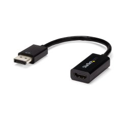 StarTech.com DisplayPort to HDMI Adapter - 4K 30Hz Active DisplayPort to HDMI Video Converter - DP to HDMI Monitor/TV/Display Cable Adapter Dongle - Ultra HD DP 1.2 to HDMI 1.4 Adapter