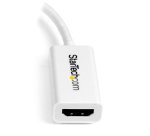 StarTech.com Adaptateur Mini DisplayPort vers HDMI - Convertisseur Vidéo Actif mDP à HDMI - 4K30Hz - Mini DP ou TB 1/2 Mac/PC vers Moniteur/Écran HDMI - Câble mDP 1.2 vers HDMI - Blanc