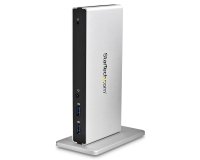 StarTech.com Station d'Accueil USB 3.0 pour Deux Écrans avec Adaptateurs DVI vers VGA et HDMI, 5x USB 3.0 et Audio - Station d'Accueil DVI Verticale pour Mac et Windows