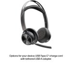 HP Poly Voyager Focus 2 Microsoft Teams Certified USB-C-C Headset +USB-C/A Adapter +Charging Stand