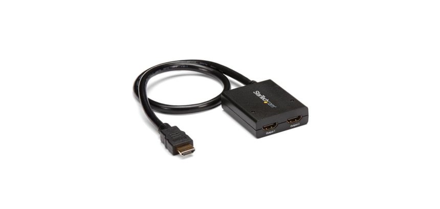 StarTech.com Multiplicador de Vídeo HDMI de 2 Puertos - Splitter HDMI 4k 30Hz de 2x1 Alimentado por USB