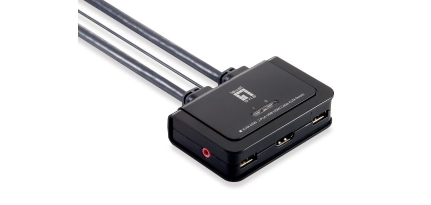 LevelOne 2-Port USB HDMI Cable KVM Switch