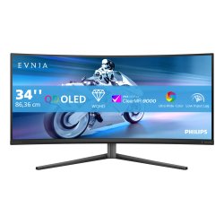 Philips Evnia 34M2C6500/00 computer monitor 86,4 cm (34") 3440 x 1440 Pixels Wide Quad HD QD-OLED Grijs