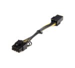 StarTech.com Câble adaptateur d'alimentation PCI Express à 6 broches vers 8 broches de 15 cm - F/M