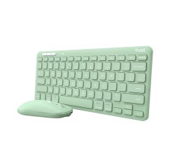 Trust Lyra keyboard Mouse included Universal RF Wireless + Bluetooth QWERTY Italian Green