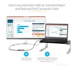 StarTech.com Mini DisplayPort to HDMI Adapter - mDP to HDMI Adapter Dongle - 1080p - Mini DisplayPort 1.2 to HDMI Monitor/Display - Mini DP to HDMI Video Converter - 12" Long Attached Cable - Upgraded Version of MDP2HDMI