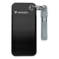 Verbatim Pocket SSD 2 TB USB Tipo C 3.2 Gen 2 (3.1 Gen 2) Negro, Gris