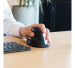 R-Go Tools Souris Ergonomique R-Go HE Break avec logiciel de pause, gaucher, grand (longueur de la main > 185 mm), bluetooth, noir