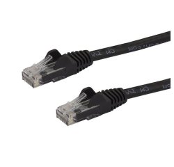 StarTech.com 2m CAT6 Ethernet Cable - Black CAT 6 Gigabit Ethernet Wire -250MHz 100W PoE RJ45 UTP Network/Patch Cord Snagless w/Strain Relief Individually Tested