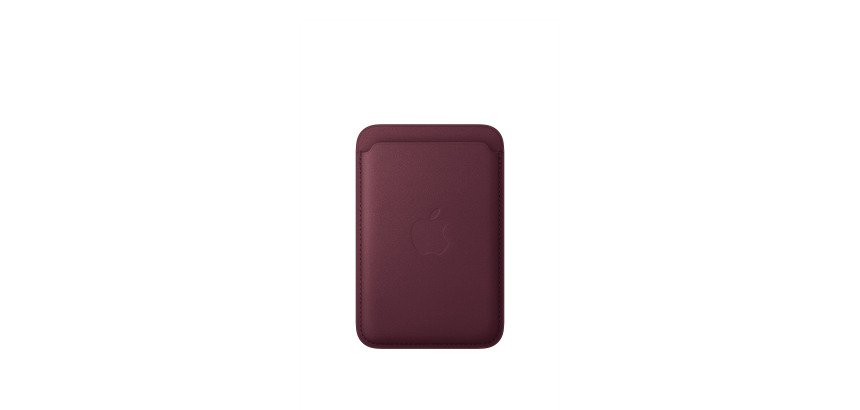 Apple Porte-cartes en tissage fin pour iPhone avec MagSafe - Bordeaux