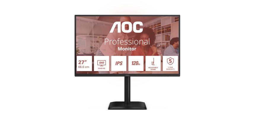 AOC E4 Q27E4U écran plat de PC 68,6 cm (27") 2560 x 1440 pixels Quad HD LED Noir