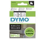 DYMO D1 etichette originali | stampa nera su trasparente | 6 mm x 7 m | autoadesive | per etichettatrice di etichette LabelManager
