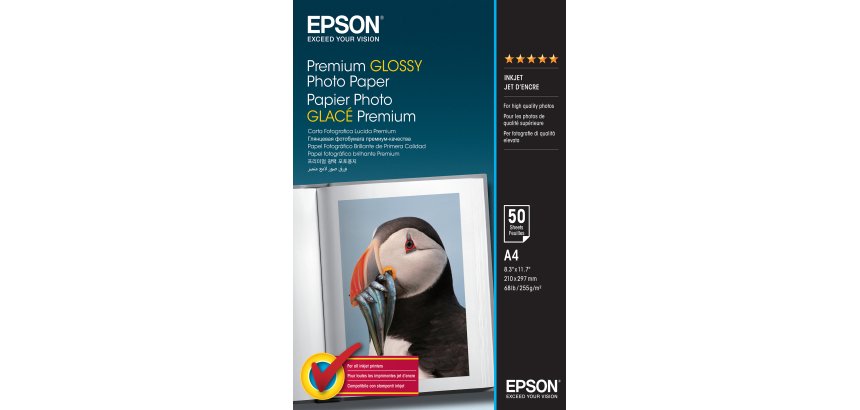 Epson Premium Glossy Photo Paper - A4 - 50 Feuilles