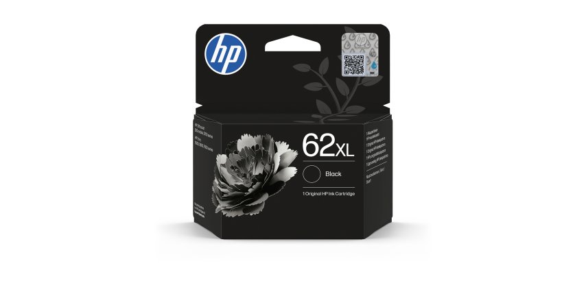 HP Cartucho de tinta original 62XL de alta capacidad negro